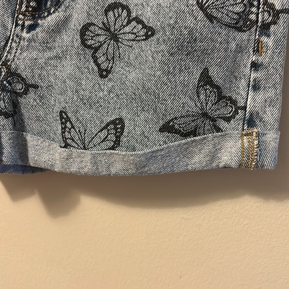 PacSun Blue Jean Shorts Distressed Cuffed Hem - Picture 9 of 13
